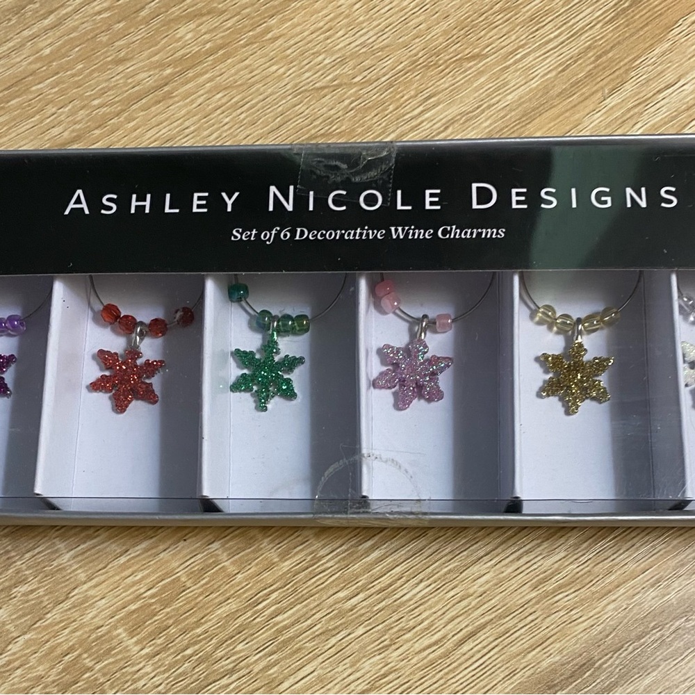 Glitter Wine Charms Set - Multicolor